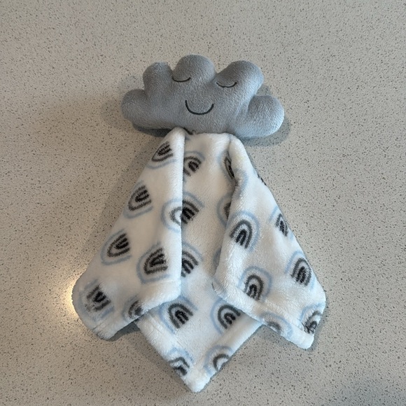 HB Hudson Gray Storm Cloud Baby Security Blanket Lovey 13" Plush Clouds Rainbows - Picture 2 of 7